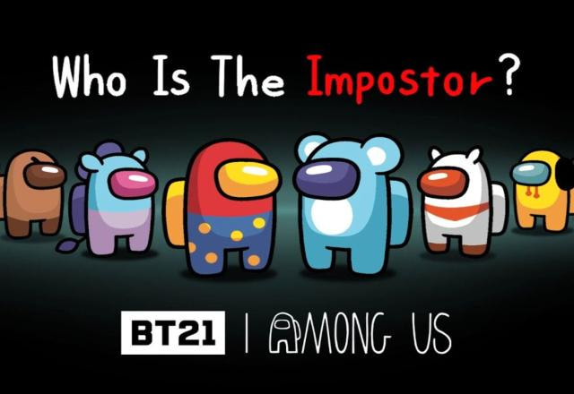 Imagem promocional do evento de Among Us em parceria do BT21