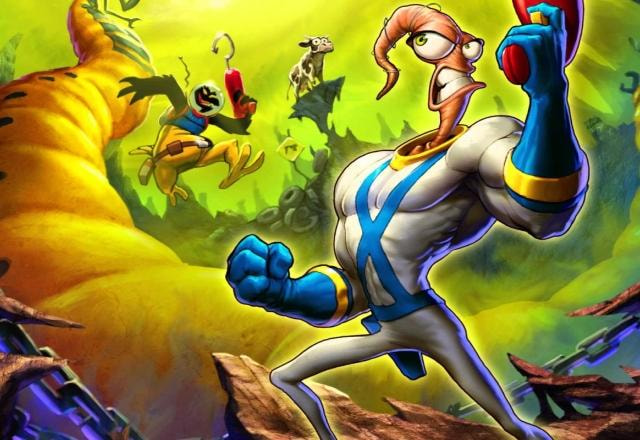 Imagem promocional de Earthworm Jim