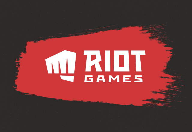 Imagem com o logo da Riot Games