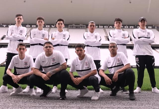 Imagem promocional das lines do Corinthians Free Fire