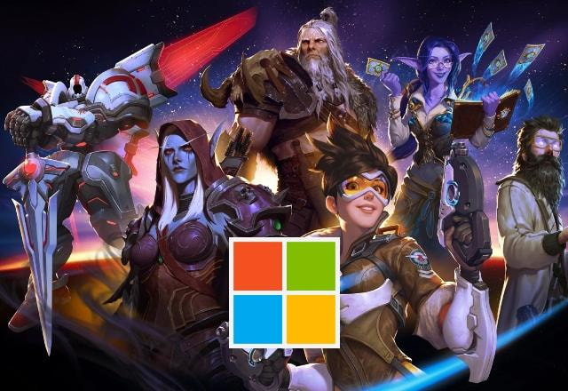 Imagem promocional das franquias da Activision Blizzard