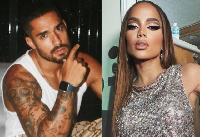 Bil Araújo à esquerda; Anitta à direita