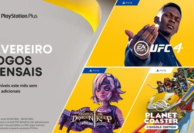 Capa dos jogos de fevereiro PS Plus