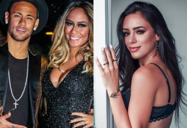 Neymar Jr. e Rafaella Santos à esquerda; Bruna Biancardi à direita