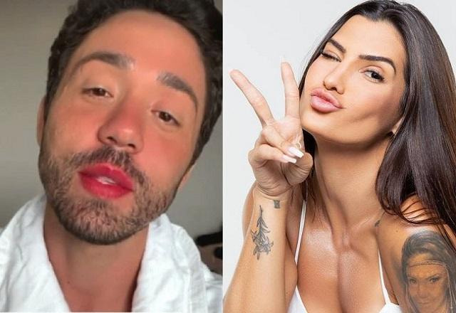 Rico Melquiade à esquerda e Marina Ferrari à direita