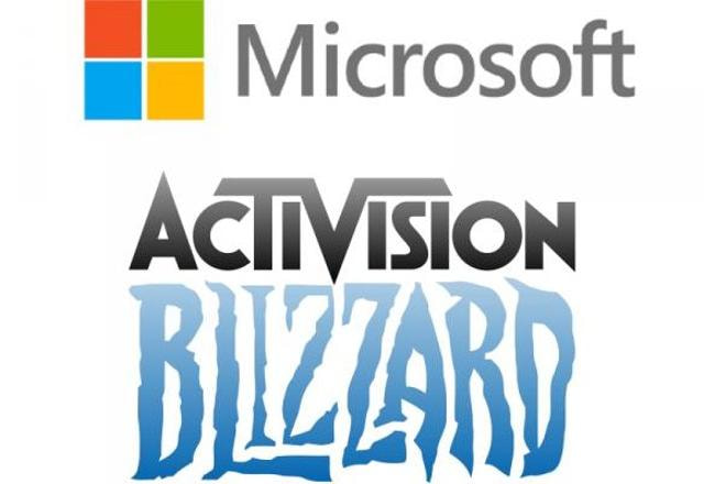 Logos Microsoft e Activision Blizzard