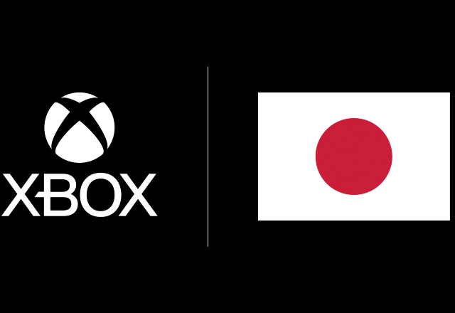 Imagem com o logo da Xbox e a bandeira do Japão