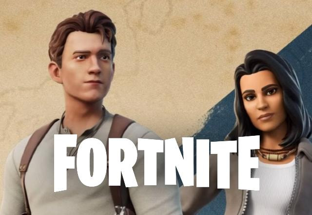 Imagem promocional do crossover entre Fortnite e Uncharted