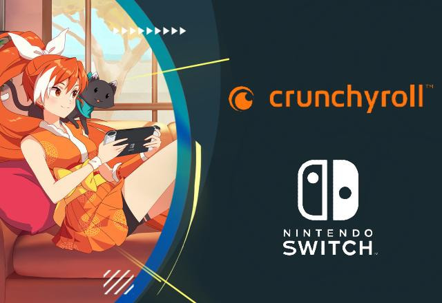 Imagem promocional do lançamento do Crunchyroll no Nintendo Switch