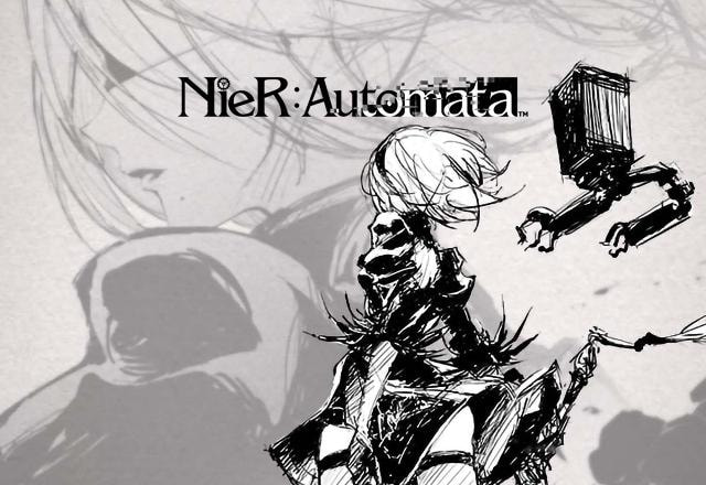 Imagem promocional do anime de NieR: Automata