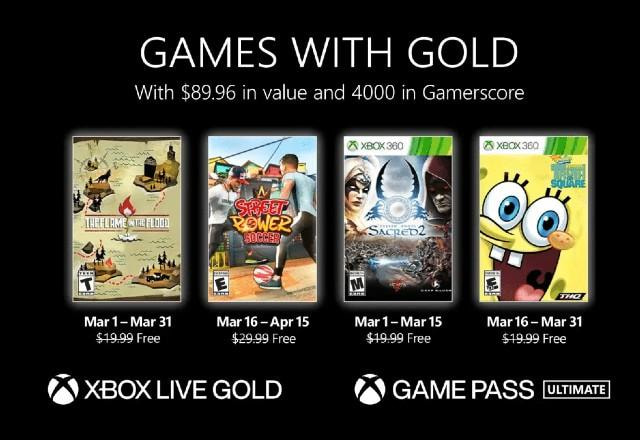 Jogos gratuitos da Xbox Live Gold de março são anunciados