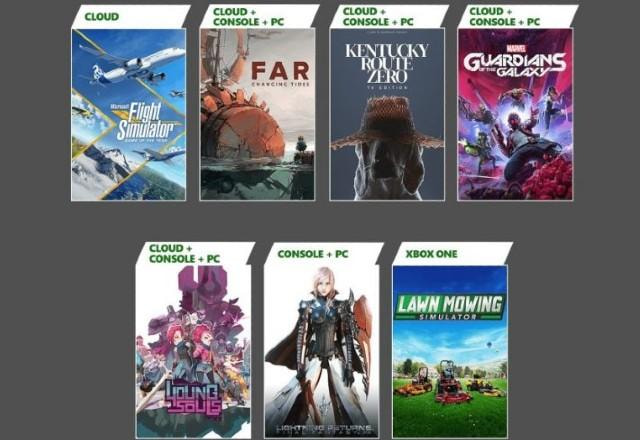 Novos jogos adicionados ao serviço Xbox Game Pass;