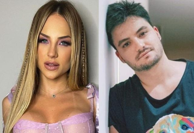 Gabi Martins à esquerda; Felipe Neto à direita