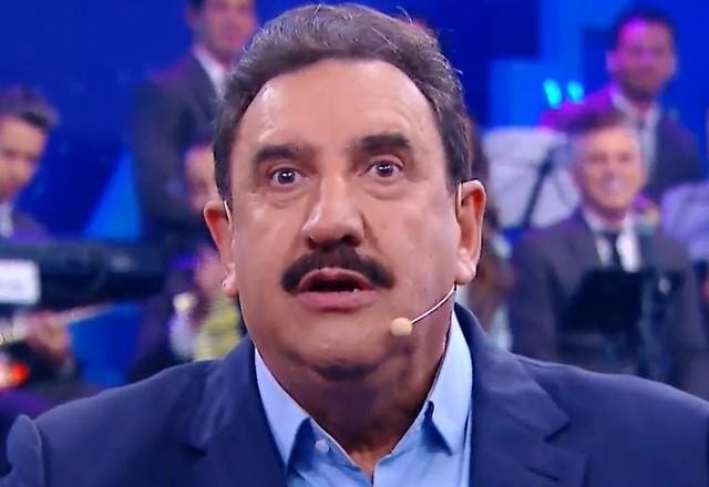 O apresentador Ratinho durante o programa.
