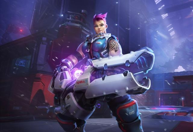 Imagem promocional de Zarya em Overwatch