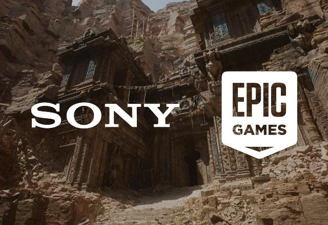 Imagem promocional da parceria entre Sony e Epic Games