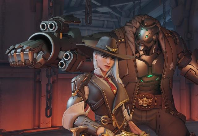 Imagem promocional de Ashe, heroína de Overwatch