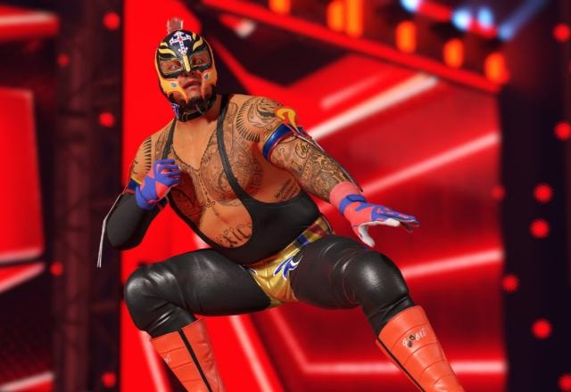 Imagem promocional de Rey Mysterio em WWE 2K22