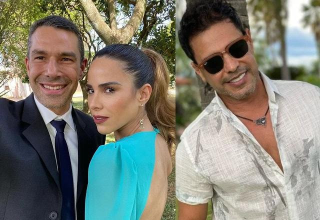 Wanessa e Marcus Buaiz à esquerda; Zezé Di Camargo à direita