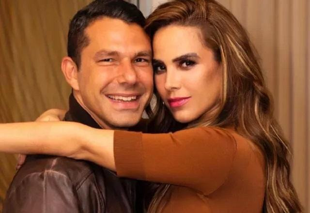 Wanessa e  Marcus Buaiz posam abraçados