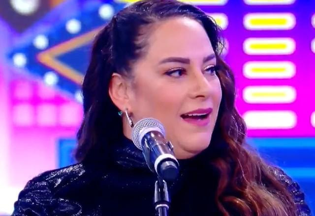 Silvia Abravanel durante o Programa do Ratinho.