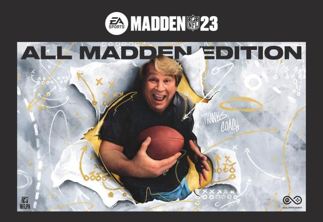 Imagem promocional da capa de Madden NFL 23