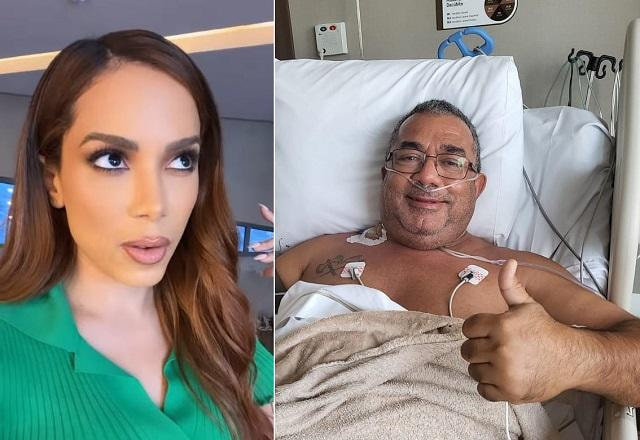 Anitta e foto do pai internado