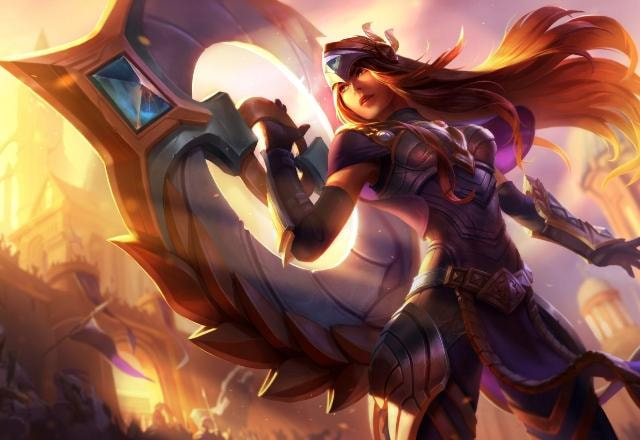 Splash art da skin Sivir Vitoriosa