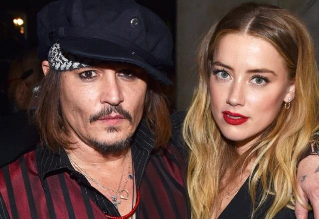 Johnny Depp e Amber Heard em evento