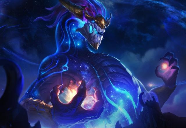 Splash art de Aurelion Sol, campeão do League of Legends