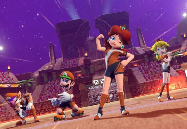 Imagem promocional de Daisy em Mario Strikers: Battle League