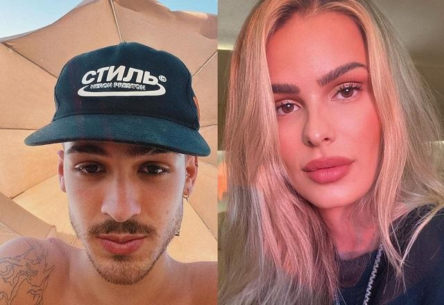 montagem de um selfie de Yasmin Brunet e uma selfie de João Guilherme