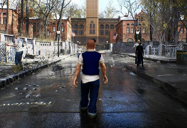 Screenshot de Bully recriado por um fã na Unreal Engine 5