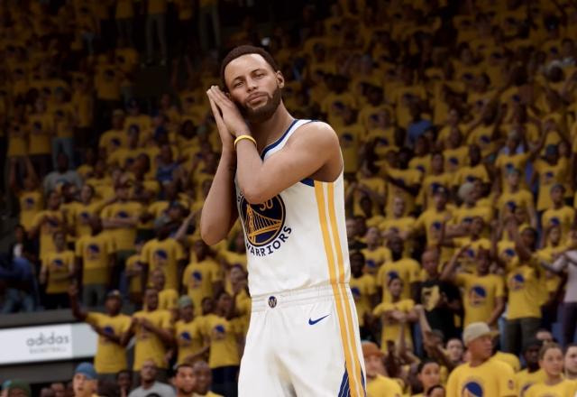 Imagem promocional de Stephen Curry em NBA 2K23