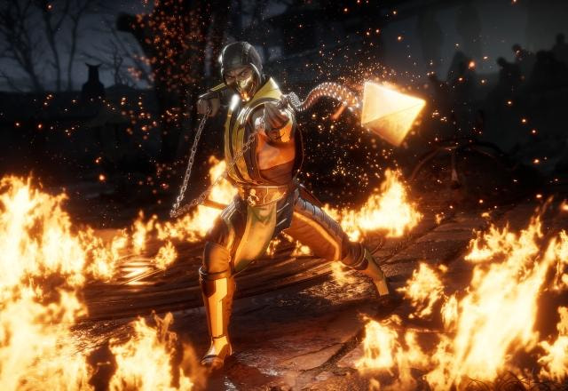 Imagem promocional de Scorpion em Mortal Kombat 11