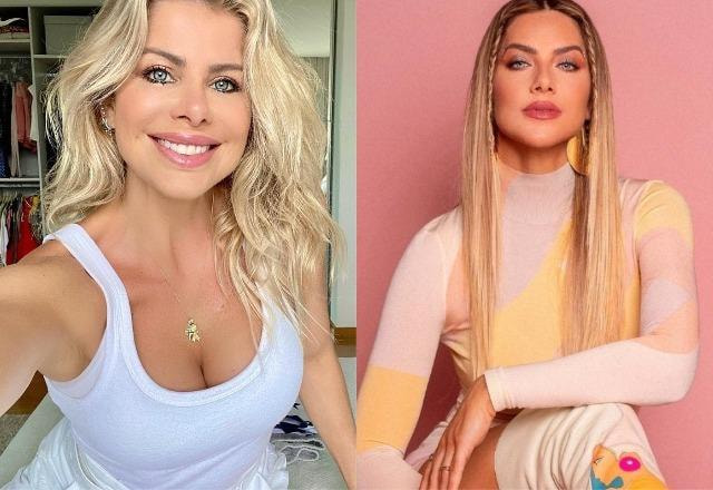 Karina Bacchi à esquerda; Giovanna Ewbank à direita