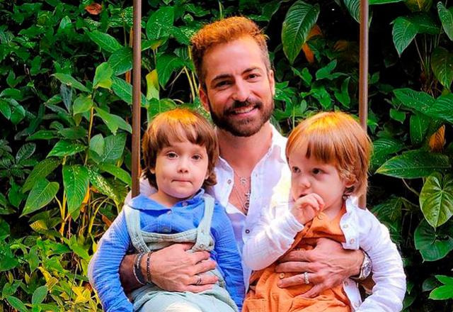 Thales Bretas e os filhos