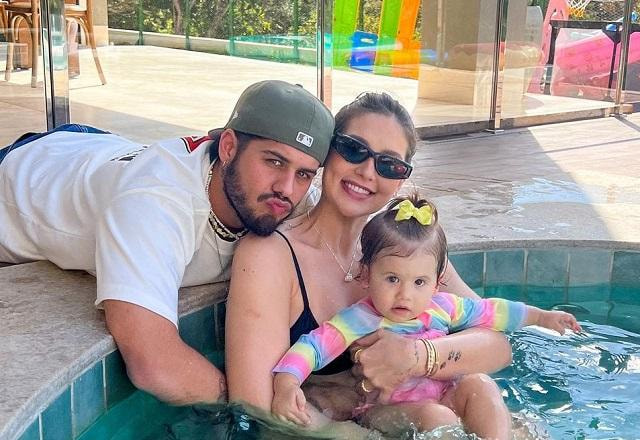 Virginia Fonseca e Zé Felipe com a filha, Maria Alice