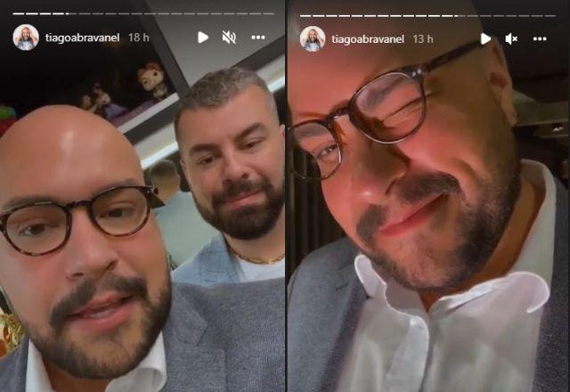 Montagem de fotos de Tiago Abravanel e Fernando Poli