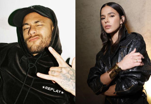 Montagem de foto de Bruna Marquezine e Neymar Junior