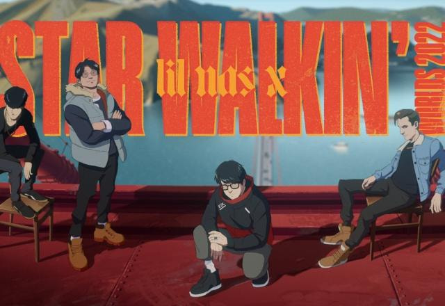 Imagem promocional de STAR WALKIN', hino do Worlds 2022