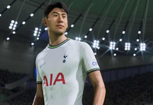 Imagem promocional de Son, jogador do Tottenham, em FIFA 23