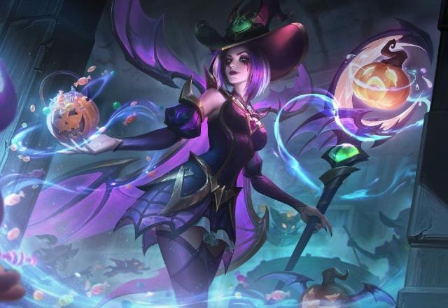 Splash art da skin LeBlanc Feiticeira