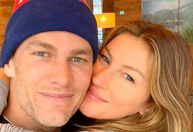 Gisele Bündchen e Tom Brady abraçados