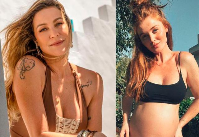 montagem com foto de luana e cintia