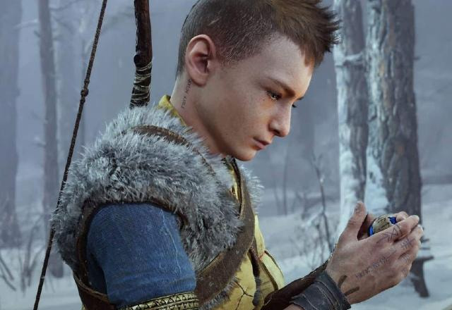 Imagem promocional de Atreus em God of War Ragnarök