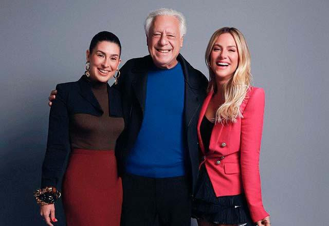Antonio Fagundes entre Giovanna Ewbank e Fernanda Paes Leme