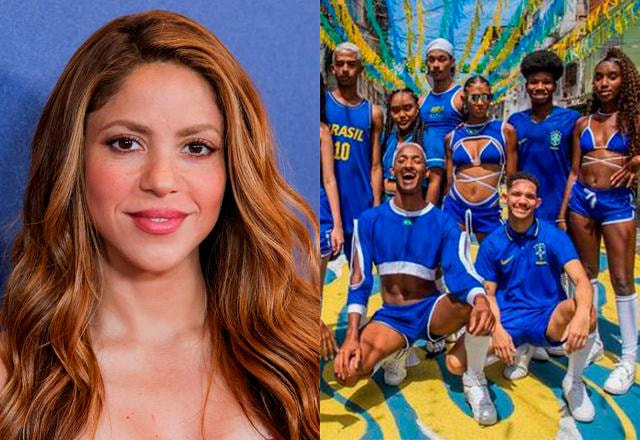shakira e grupo de brasileiros