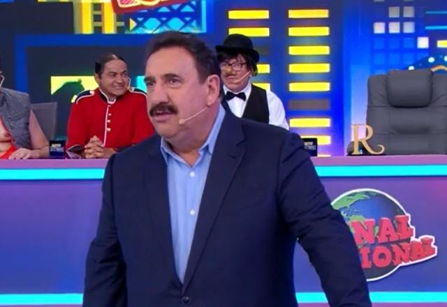 O apresentador Ratinho durante o programa.