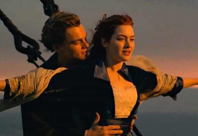 Jack e Rose em cena no Titanic
